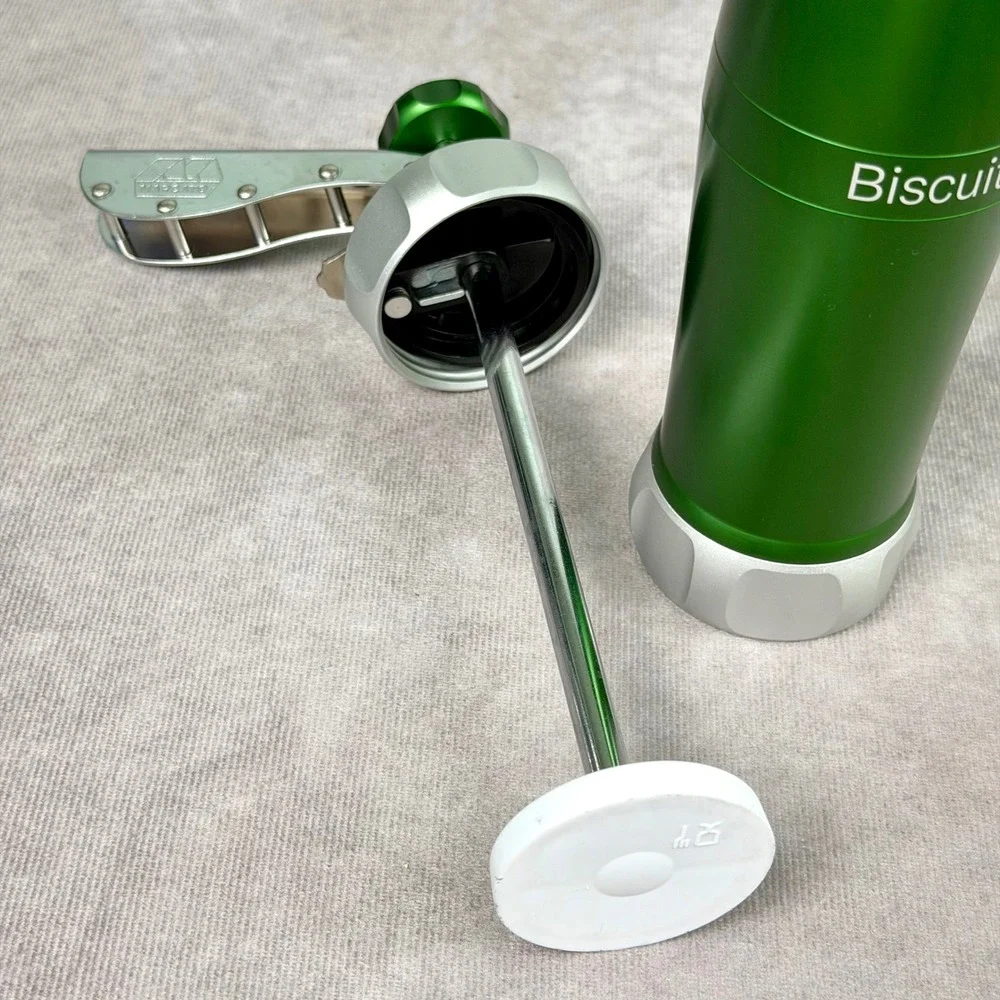 Marcato Atlas Biscuits Cookie Press Green Anodized Aluminum Made in Italy